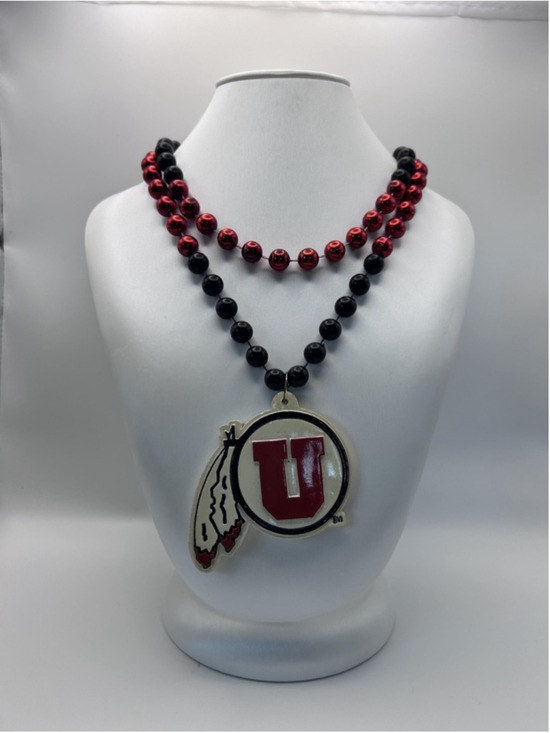 Unknown Other - Utah Utes Necklace‎ Mens One Size Red Black NCAA Basketball Bead Logo Fan